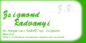 zsigmond radvanyi business card